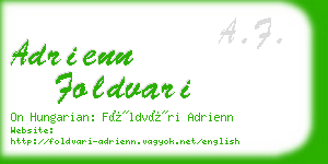 adrienn foldvari business card